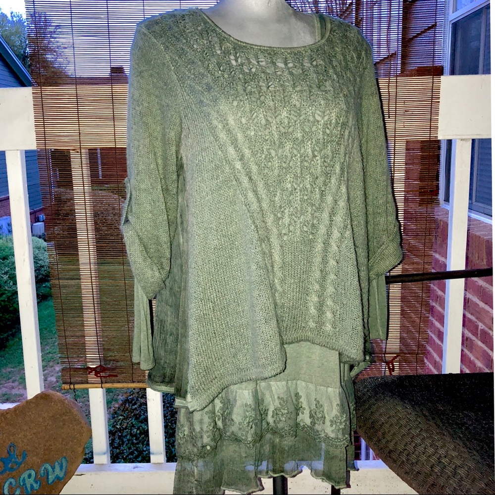 Lady's 2-piece Dress and Sweater Combination